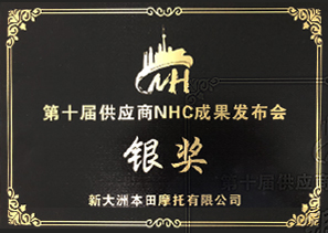 新大州本田摩托有限公司 NHC成果獎
